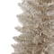 7ft. Pre-Lit Rose Gold Tinsel Artificial Christmas Tree, Clear Lights